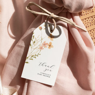 Wildblume Boho Floral Baby Dusche Geschenkanhänger