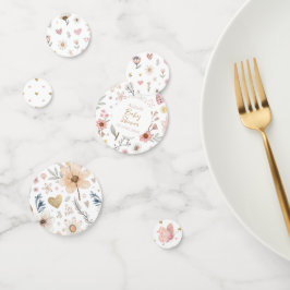 Wildblume Boho Floral Baby Dusche Konfetti