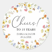Wildblume Boho Floral Cheers Hochzeitstag