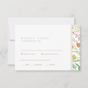 Wildblume Boho Floral Wedding RSVP Karte