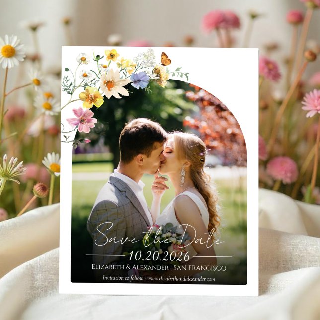 Wildblume | Boho Foto Save the Date (Von Creator hochgeladen)