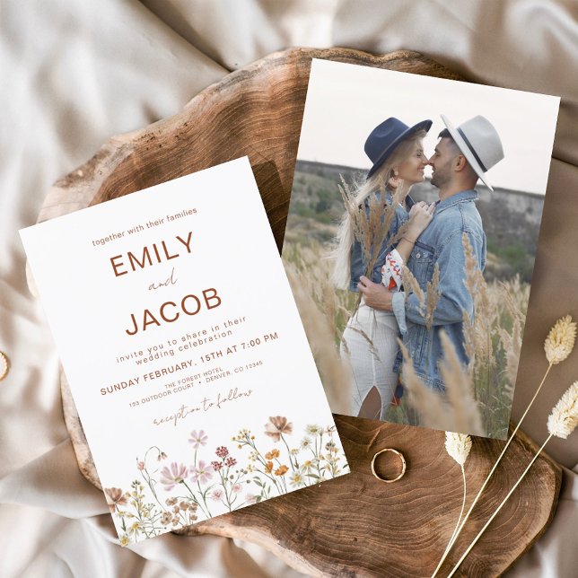 Wildblume Boho Foto Terracotta Wedding (Von Creator hochgeladen)
