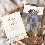 Wildblume Boho Foto Terracotta Wedding Flyer<br><div class="desc">Set der Ton für Ihre Wildblume Terracotta botanische Hochzeit mit bezaubernden Foto Einladungen Suiten. Diese Einladungen sind die ideale Möglichkeit, Ihren großen Tag Ihren Freunden und Ihrer Familie zu verkünden. Sie werden Ihren Gästen einen flüchtige Blick der botanischen Schönheit geben, die sie erwartet. Die Einladungssuite sollte die Schönheit der Natur...</div>
