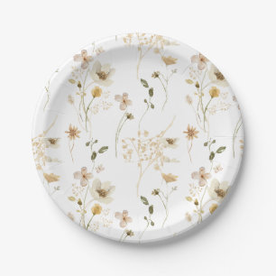 Wildblume Boho garden Brautparty Pappteller