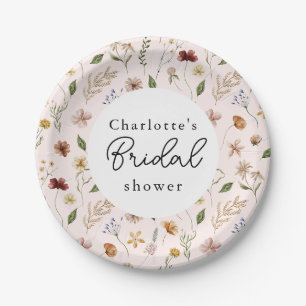 Wildblume Boho Garden Brautparty Pappteller