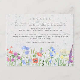 Wildblume Boho Garden Hochzeiten Details Begleitkarte