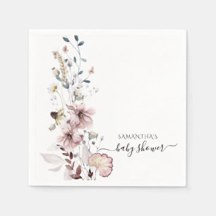 Wildblume boho minimale moderne Baby Dusche Serviette