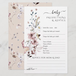 Wildblume boho moderne Baby Showspiele