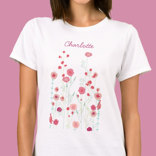 Wildblume Boho Personalisiert T-Shirt (Von Creator hochgeladen)