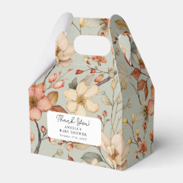 Wildblume Boho Sage Green Floral Baby Dusche Geschenkschachtel