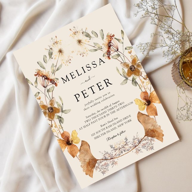 Wildblume Boho Wedding Einladung (Von Creator hochgeladen)