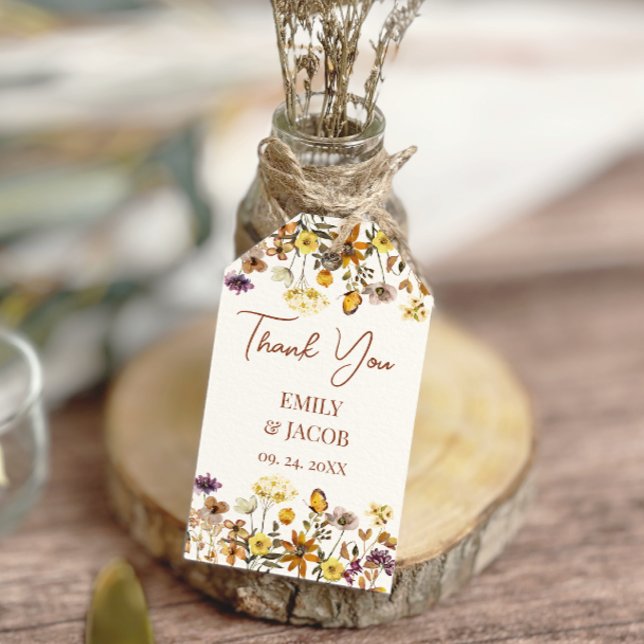 Wildblume Boho Wedding Geschenkanhänger (Von Creator hochgeladen)