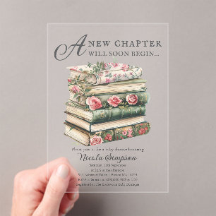 Wildblume Book Theme Baby Shower Einladung