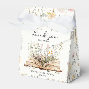Wildblume Book Theme Baby Shower Geschenkschachtel