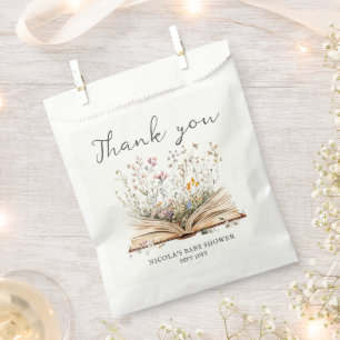 Wildblume   Book Theme Baby Shower Geschenktütchen