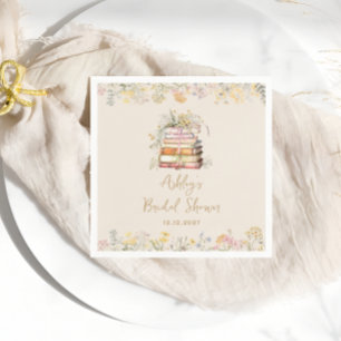 Wildblume Book Theme Brautparty Serviette