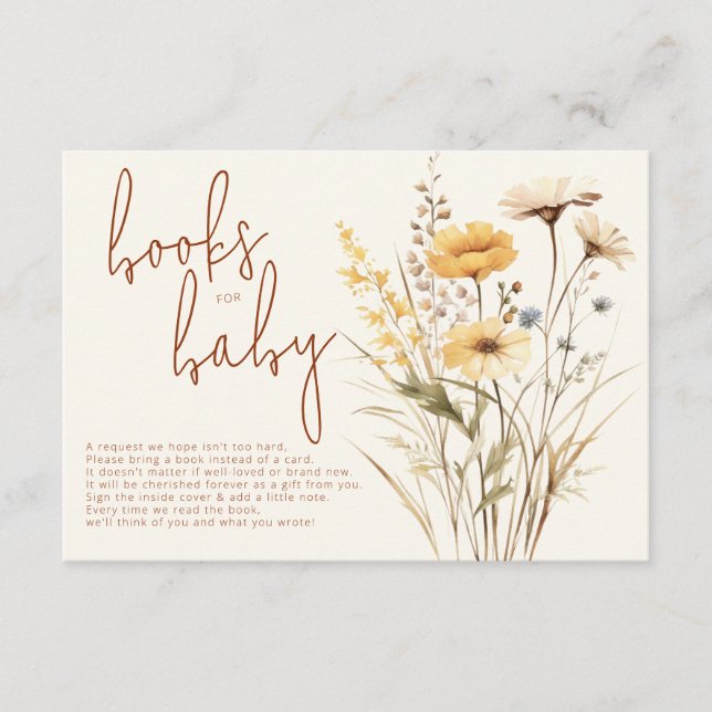 Wildblume Books for Baby Begleitkarte (Vorderseite)