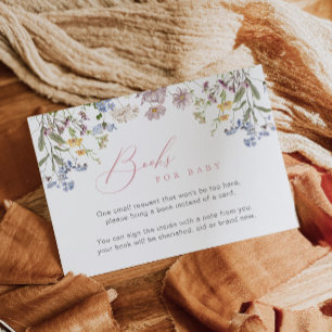 Wildblume Books for Baby Insert Card Floral Girl