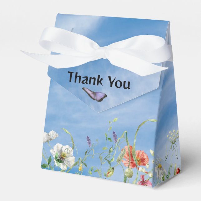 Wildblume Border and Butterfly Geschenkschachtel (Vorderseite)