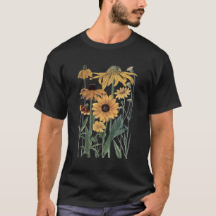 Wildblume Botanische Pflanze Gartenarbeit T-Shirt