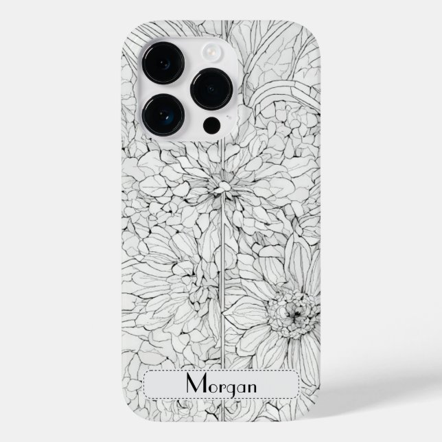 Wildblume Botanischer Blumenkohl Personalisiert Case-Mate iPhone Hülle (Rückseite)