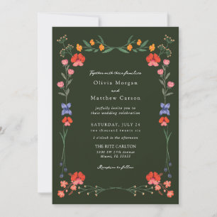 Wildblume Botanischer Garten Hochzeit Einladung