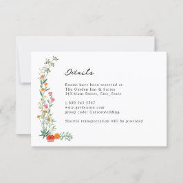 Wildblume Botanischer Garten Hochzeitskarte Einladung