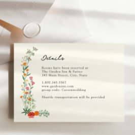 Wildblume Botanischer Garten Hochzeitskarte Einladung