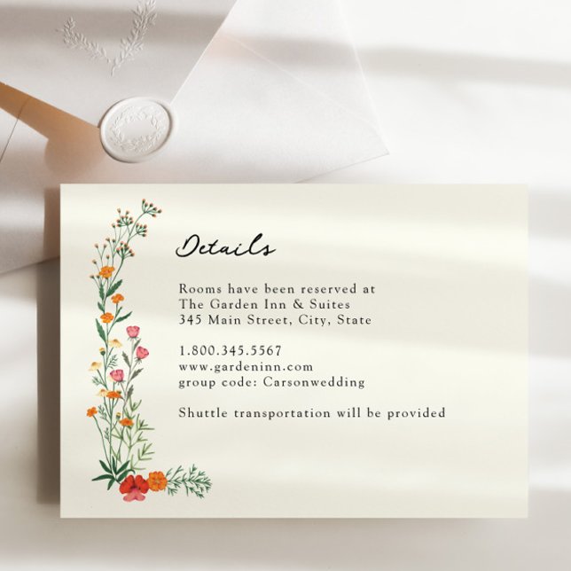 Wildblume Botanischer Garten Hochzeitskarte Einladung (Von Creator hochgeladen)