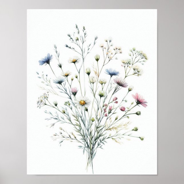 Wildblume Bouquet 4 Poster (Vorne)