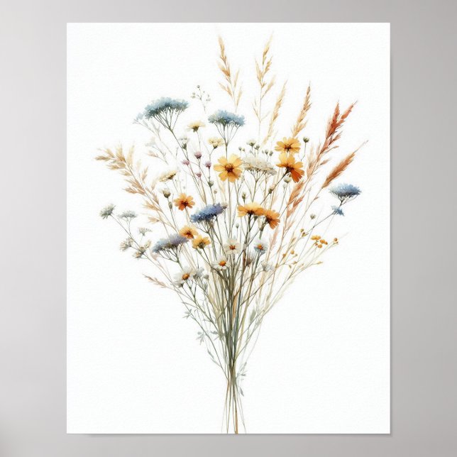Wildblume Bouquet 5 Poster (Vorne)