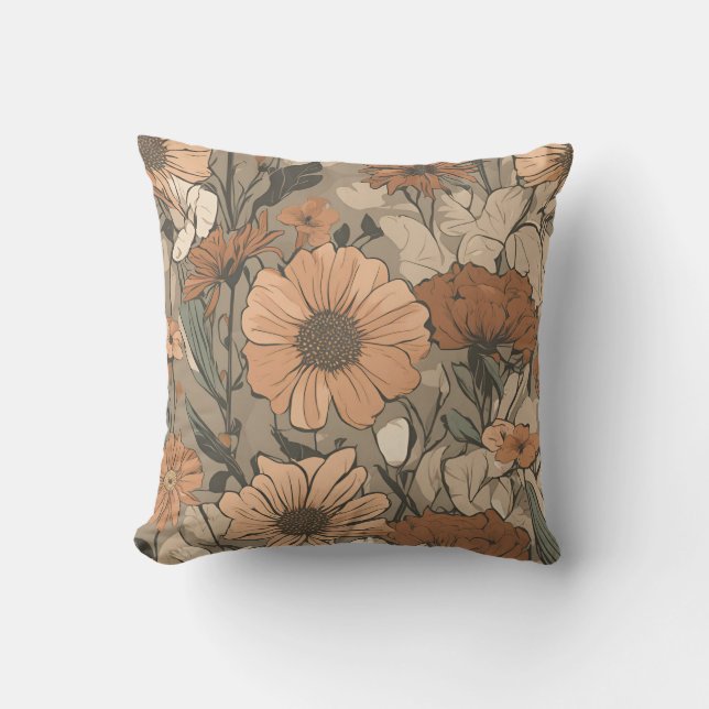Wildblume Bouquet Cotattcore D19 Kissen (Vorderseite)