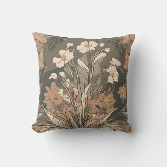 Wildblume Bouquet Cotattcore D20 Kissen (Vorderseite)