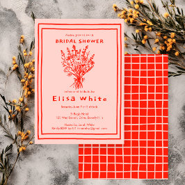 Wildblume Bouquet Rustic Whimsical Brautparty Einladung