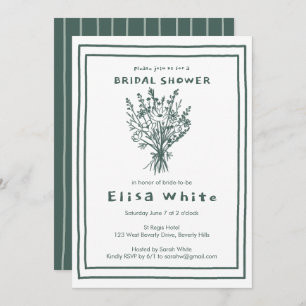 Wildblume Bouquet Rustic Whimsical Brautparty Einladung