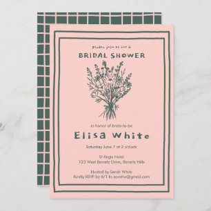 Wildblume Bouquet Rustic Whimsical Brautparty Einladung