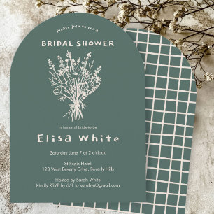 Wildblume Bouquet Rustikale Arch Whimsical Dusche Einladung