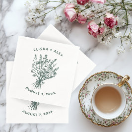 Wildblume Bouquet Rustikale Whimsical Wedding Bloo Serviette