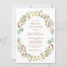 Wildblume Brautdusche Einladung