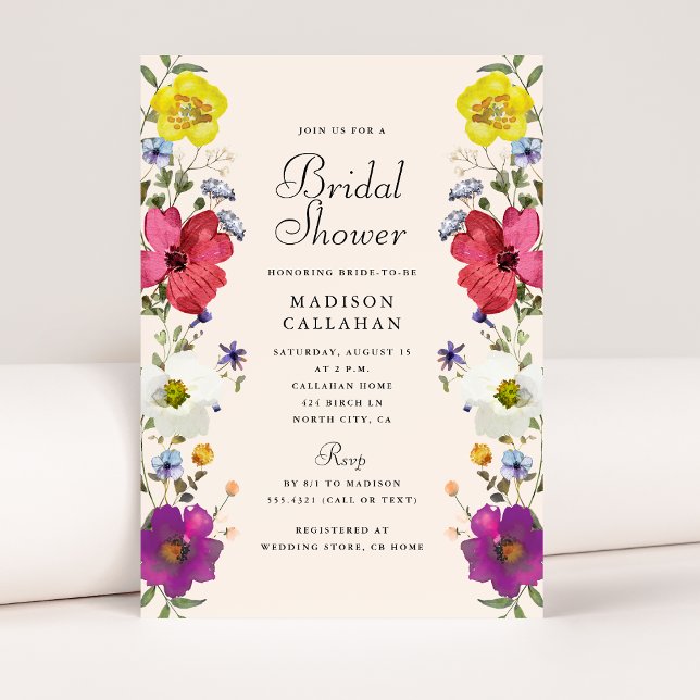 Wildblume Brautdusche Einladung (Von Creator hochgeladen)