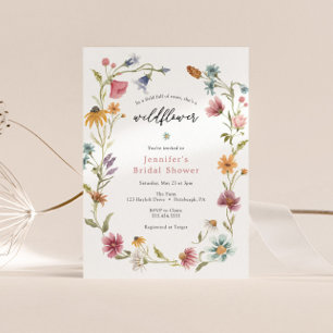 Wildblume Brautdusche Einladung