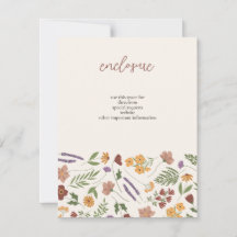 Wildblume Brautdusche Einladung Einlage