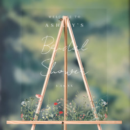 Wildblume Brautparty Acrylschild