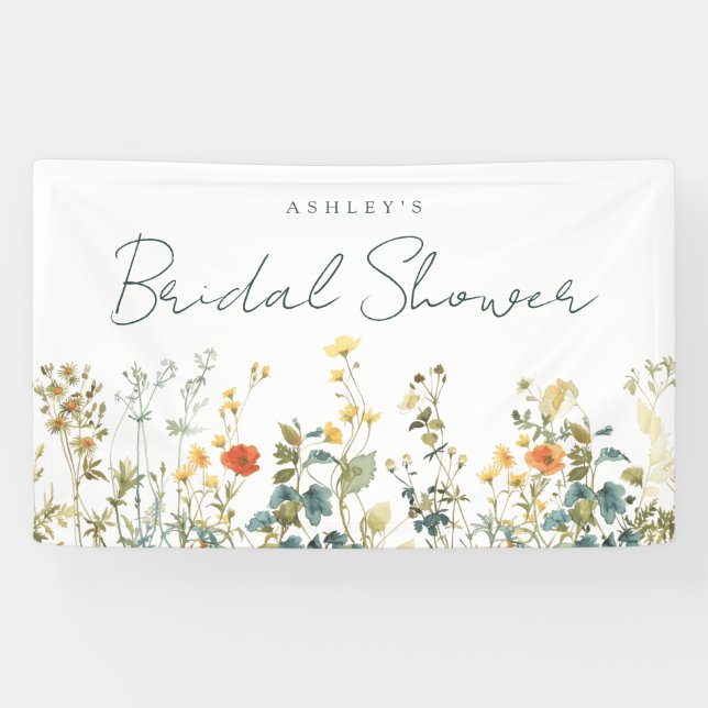 Wildblume Brautparty Banner (Horizontal)