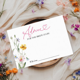 Wildblume Brautparty Beratung für die Bride Card Einladung