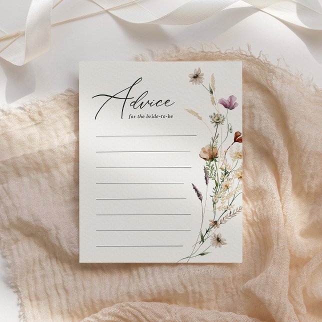 Wildblume-Brautparty-Beratungskarte (Von Creator hochgeladen)