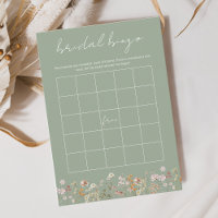 Wildblume Brautparty Bingo Boho Garden Game