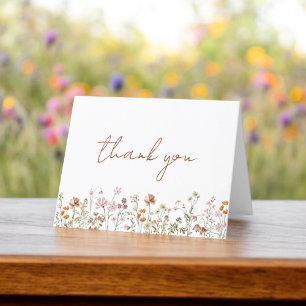 Wildblume Brautparty Floral Boho Garden Dankeskarte