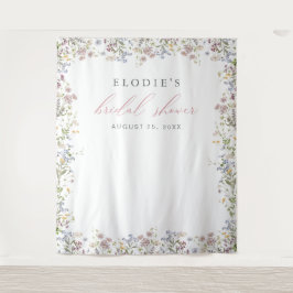 Wildblume Brautparty Foto Hintergrund Blumenmuster Wandteppich