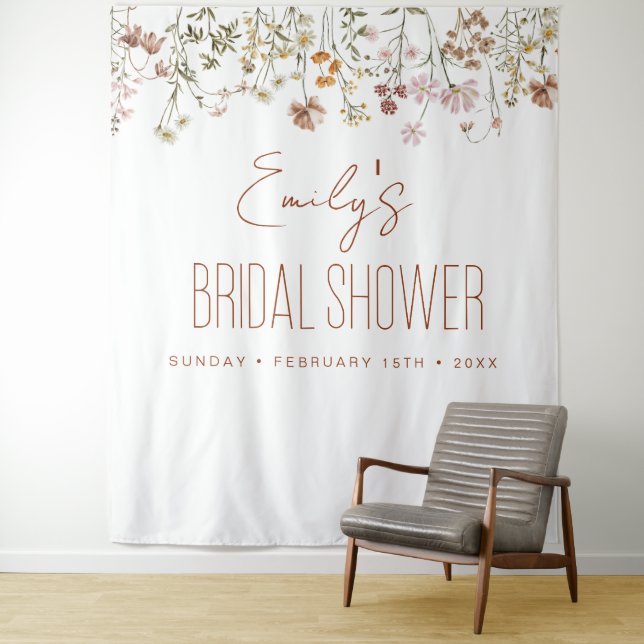 Wildblume Brautparty Garten in Blühen Wandteppich (Beispiel)